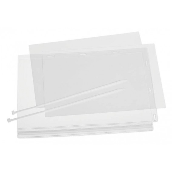 POCHETTE AFFICHAGE EXTERIEUR FIX. SERRE CABLE A4 - LOT DE 5