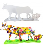 VACHES CARTONS A MONTER ET DECORER LOT DE 5 PLANCHES