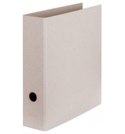 CLASSEUR EN CARTE BRUTE NATURELLE COULEUR BLANCHE DOS DE 80mm