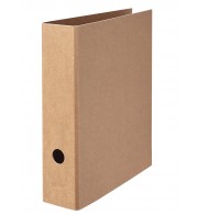 CLASSEUR EN CARTE BRUTE NATURELLE COULEUR KRAFT DOS DE 80mm
