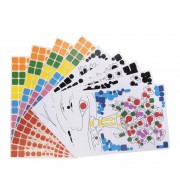 ATELIERS GOMMETTES 4 DESSINS+4PLANCHES BOUQUETS FLEURIS