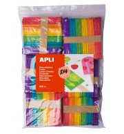 BATONNETS EN BOIS COULEURS 113X10 MM - SACHET DE 500