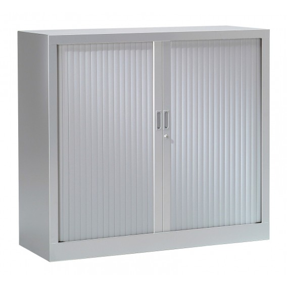 Armoire basse à rideaux H.100 x L.100 x P.43cm 