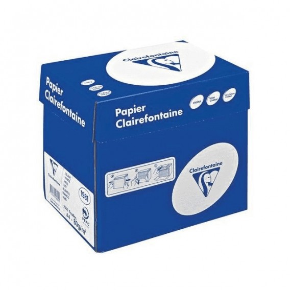 Box de 2500 feuilles papier A4 blanc CLAIRALFA 80g CLAIREFONTAINE 1981