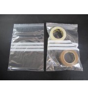 SACHET FLEXI PRESSION BANDES BLANCHES 80X120mm - PAQUET DE 1000