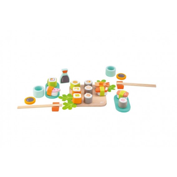 SET 32 PIECES EN BOIS SUSHI 