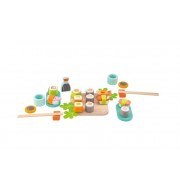 SET 32 PIECES EN BOIS SUSHI 