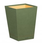 CORBEILLE A PAPIER SIMILI CUIR RHODIARAMA SAUGE