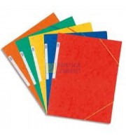 CHEMISE EN CARTE LUSTREE 3 RABATS ET ELASTIQUES  240x320mm 7/10° BLEU