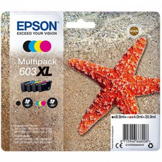 EPSON MULTIPACK JET D'ENCRE ETOILE DE MER 603XL C13T03A64010