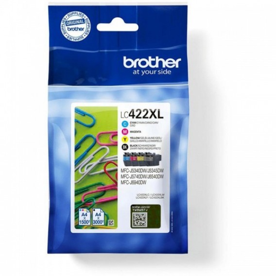 MULTIPACK BROTHER JET D'ENCRE LC422XL 4 COULEURS