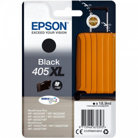 EPSON CARTOUCHE JET D'ENCRE VALISE 405XL NOIRE C13T05H14010