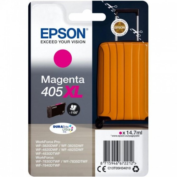EPSON CARTOUCHE JET D'ENCRE VALISE 405XL MAGENTA C13T05H34010