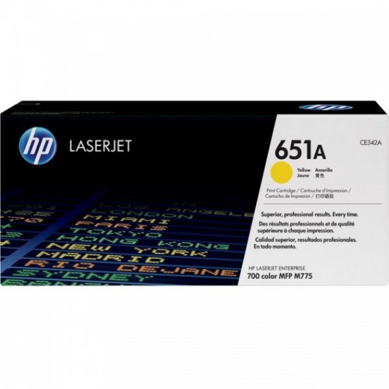 HP CARTOUCHE LASER 651A JAUNE CE342A
