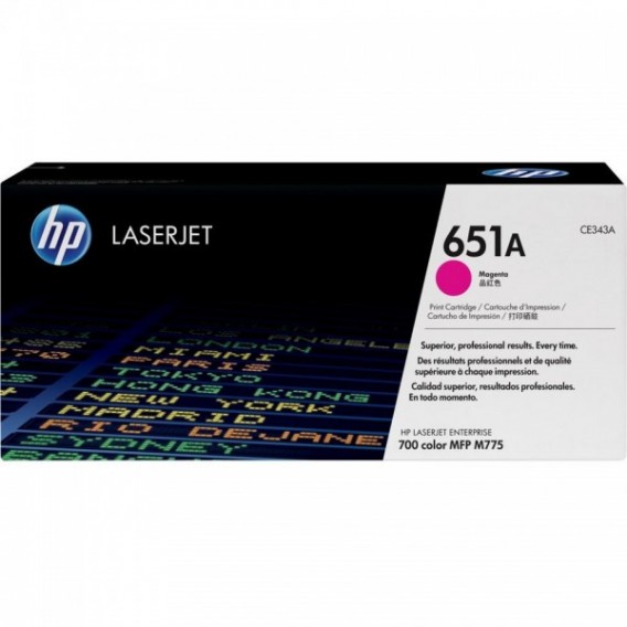HP CARTOUCHE LASER 651A MAGENTA CE343A