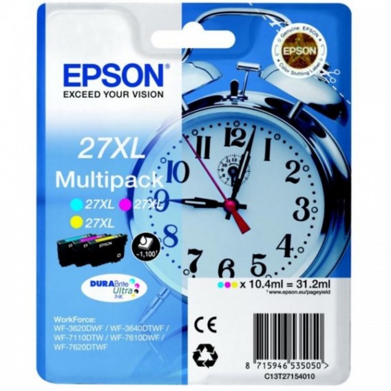 EPSON MULTIPACK JET D'ENCRE HORLOGE 3 COULEURS C13T271540