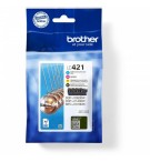 BROTHER MULTIPACK JET D'ENCRE LC421VAL 4 COULEURS