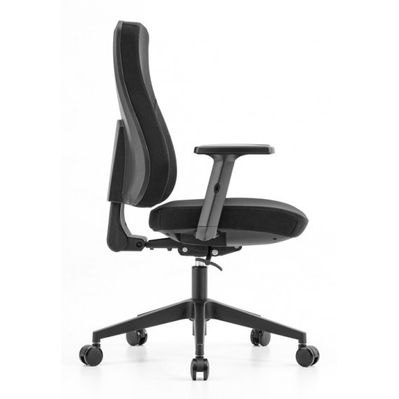 FAUTEUIL DE BUREAU LOB SYNCH+TRSL AUTOREG DOSSIER REGLABLE TISSU NOIR
