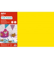 MOUSSE DE COULEUR JAUNE - PAQUET DE 5 PLANCHES 600X400X2mm