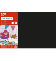 MOUSSE DE COULEUR NOIRE - PAQUET DE 5 PLANCHES 600X400X2mm