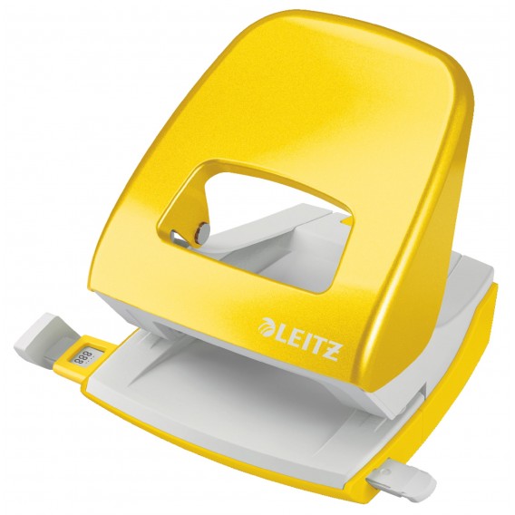 PERFORATEUR METAL 2 POINCONS LEITZ 5008 JAUNE