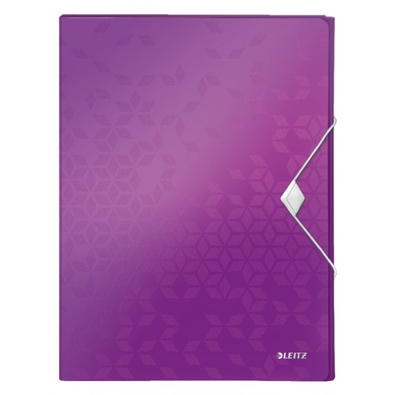 BOITE CLASSEMENT POLYPRO DOS 30mm LEITZ WOW VIOLETTE