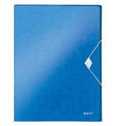 BOITE CLASSEMENT POLYPRO DOS 30mm LEITZ WOW BLEUE