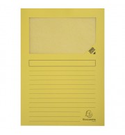 CHEMISE COIN EN CARTE FENETRE 220X310mm 130G JAUNE - PAQUET DE 10