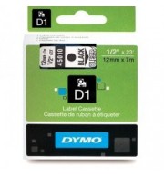 RUBAN TITREUSE DYMO 12mm NOIR/TRANSPARENT/253236