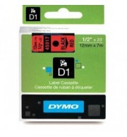 RUBAN TITREUSE DYMO 12mm NOIR/ROUGE/253279