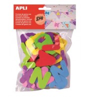 104 LETTRES EN MOUSSE - 5 COLORIS 