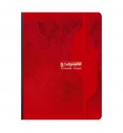 Cahier rouge brochure souple dos toilé 7000 17x22 cm 192 pages grands carreaux 70 g 