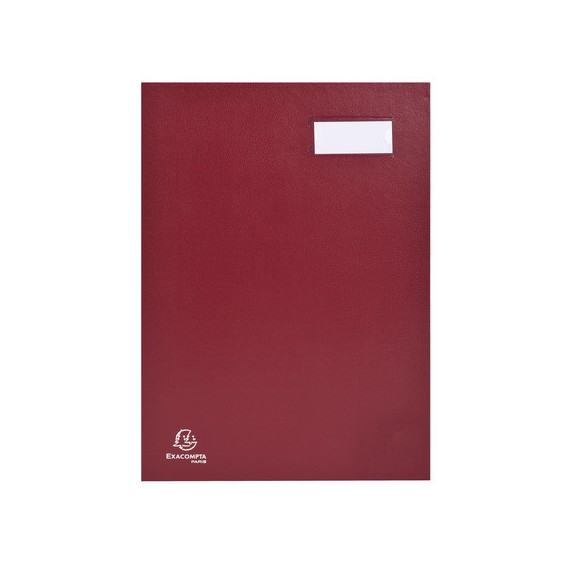 TRI9400R-parapheur-dos-toile-24-cases---bordeaux