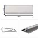 Rail pince aluminium auto-adhésive longueur 11,3 cm MAUL