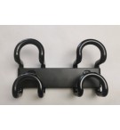 PORTE MANTEAUX NOIR UNILUX 2 PATERES