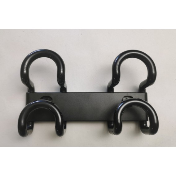 PORTE MANTEAUX NOIR UNILUX 2 PATERES