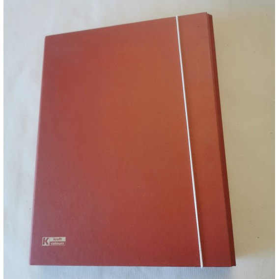 BOITE DE CLASSEMENT KRAFT ROUGE DOS 40mm RIGIDE 24X32cm