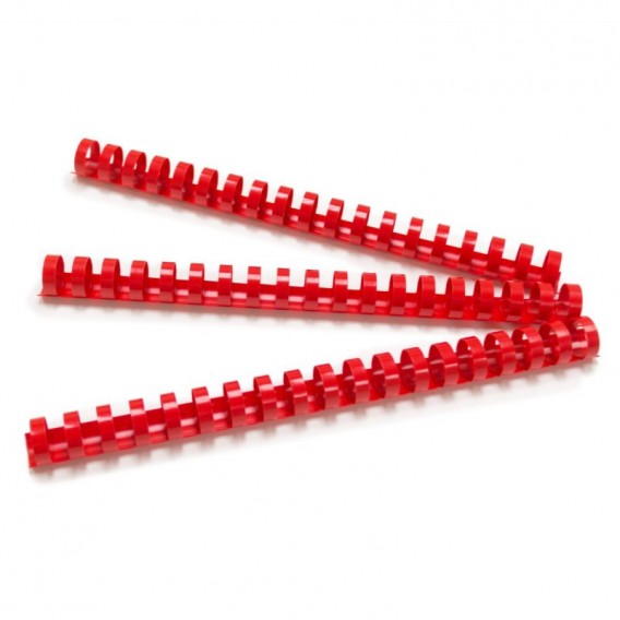 BOITE DE 100 RELIURES ANNEAUX DIAM 10mm - ROUGE