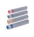 5 CASSETTES D'AGRAFAGES LEITZ 26/12 CAPACITE 80 FEUILLES - ROUGE