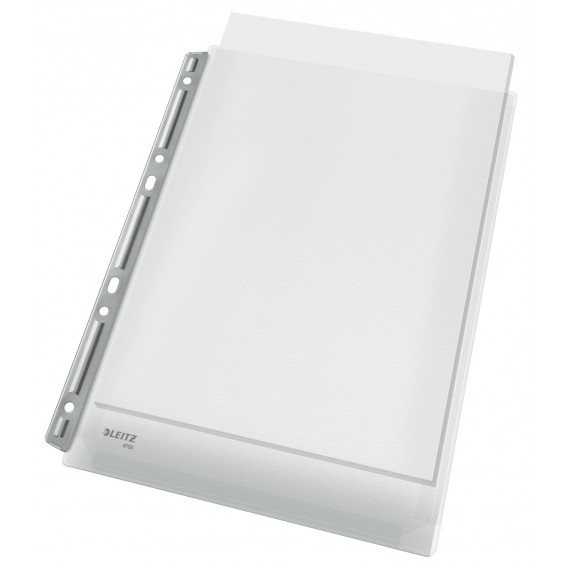 SACHET 3 POCHETTES A4 PERFOREES AVEC SOUFFLETS ET BORDS METALLIQUES