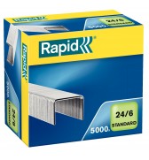 5000 Agrafes Rapid 24/6 galvanisées pour 20 feuilles