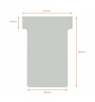 FICHES T INDICE 2 GRIS - PAQUET DE 100