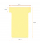 FICHES T INDICE 2 JAUNES - PAQUET DE 100