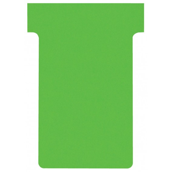 Paquet de 100 fiches T planning - indice 2 - vertes Nobo