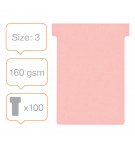FICHES T INDICE 3 ROSES - PAQUET DE 100