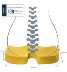 COUSSIN DE SIEGE ORTHOPEDIC LEITZ JAUNE