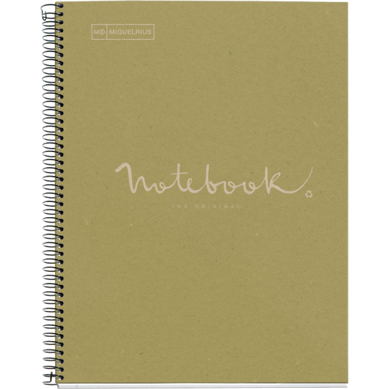 CAHIER NOTEBOOK MIQUELRIUS RECYCLE A4 SPIRALES 160P VERT