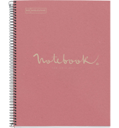 CAHIER NOTEBOOK MIQUELRIUS RECYCLE A4 SPIRALES 160P ROSE