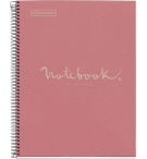 CAHIER NOTEBOOK MIQUELRIUS RECYCLE A4 SPIRALES 160P ROSE