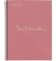 CAHIER NOTEBOOK MIQUELRIUS SPIRALE 160P 5X5 80G ROSE